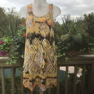 Sushi Flower - Lovely sleeveless mini dress, abstract design M